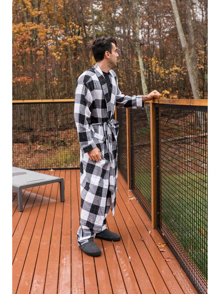 Leveret Pajamas - Wholesale Robe - Men's - Mens Flannel Robe for Winter2