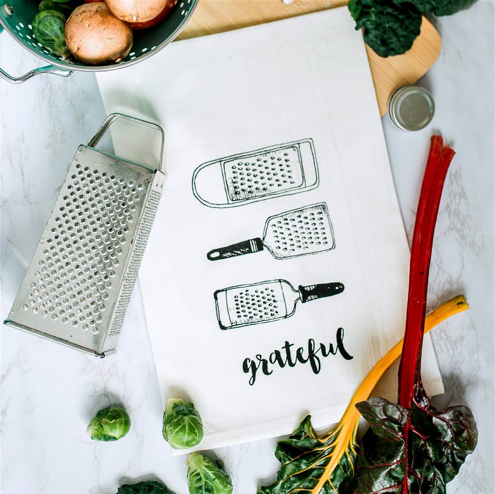 Ladybug Press - Wholesale Tea Towel - Grateful Tea Towel1