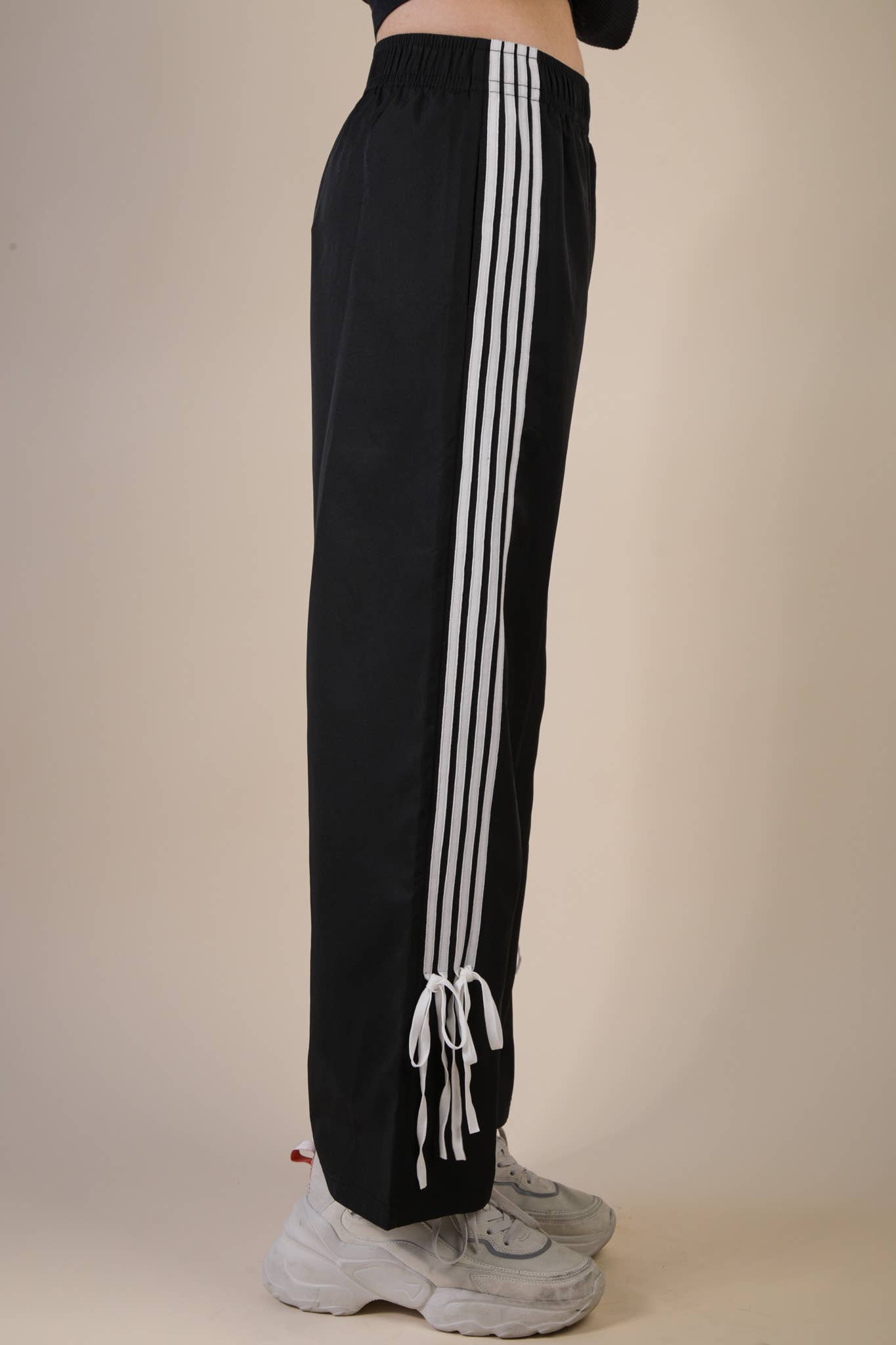 VERY J - Wholesale Pants - Women's - NP70839-Side Ribbon Detail Jersey Pants3