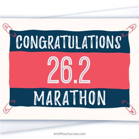 Congratulations Marathon card for wholesale by Art Of Your Success