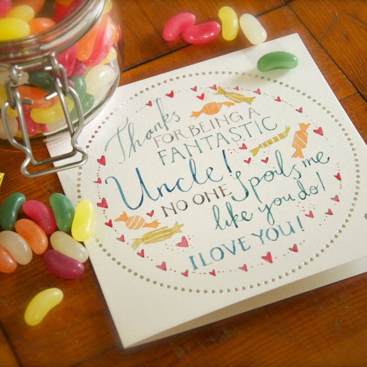 Fantastic uncle greetings card for wholesale by Dippy egg