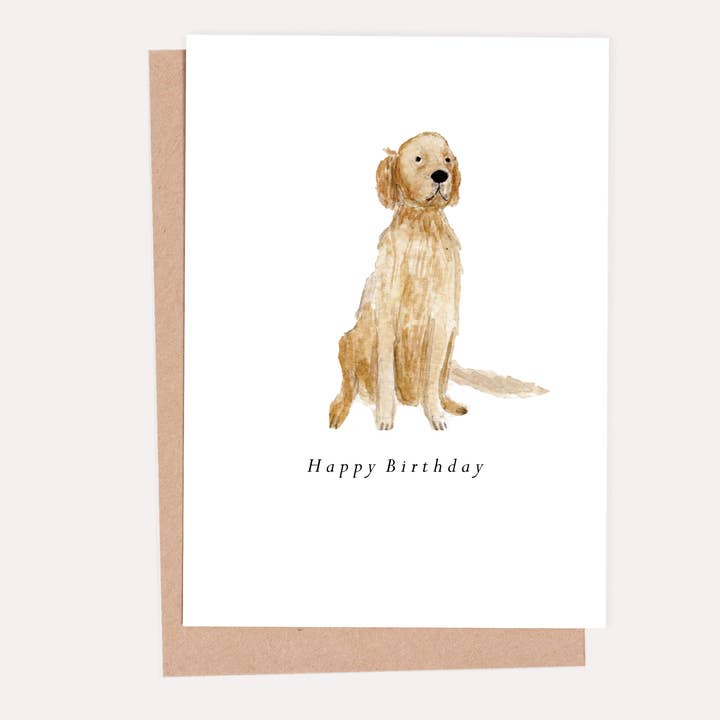 HeatherLucyJ Design – wholesale Birthday card – Golden Retriever Birthday Card