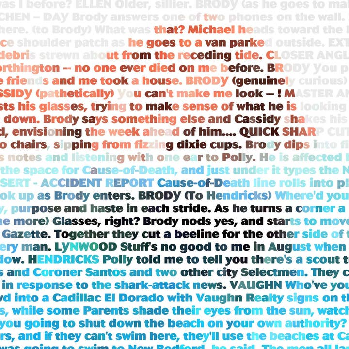 Robotic Ewe - Wholesale Art Print - Jaws - Screenplay Art Print - (titleless)2