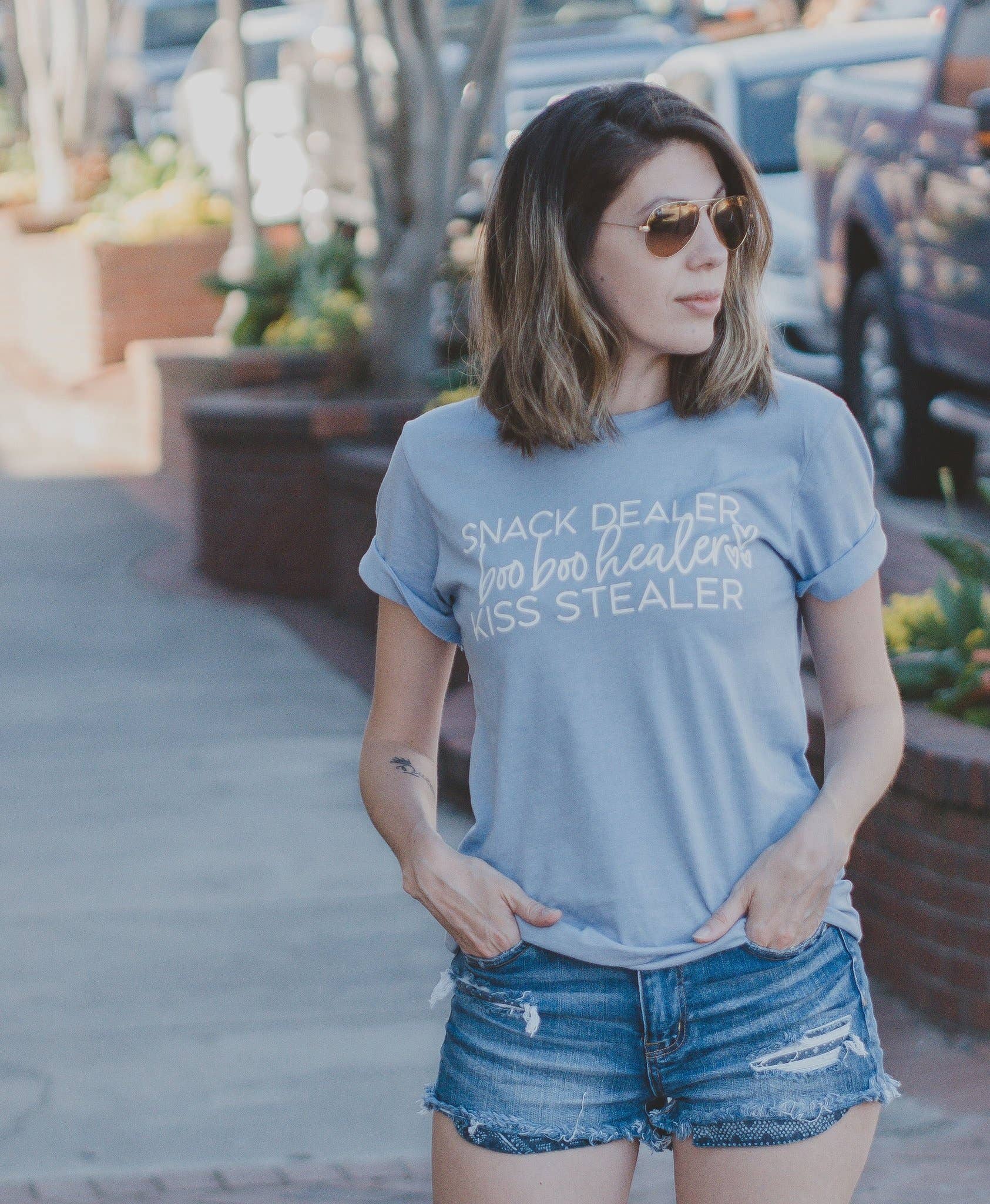 Jam Threads - Wholesale Screen Printed T-Shirt - Women's - Snack Dealer Tee1