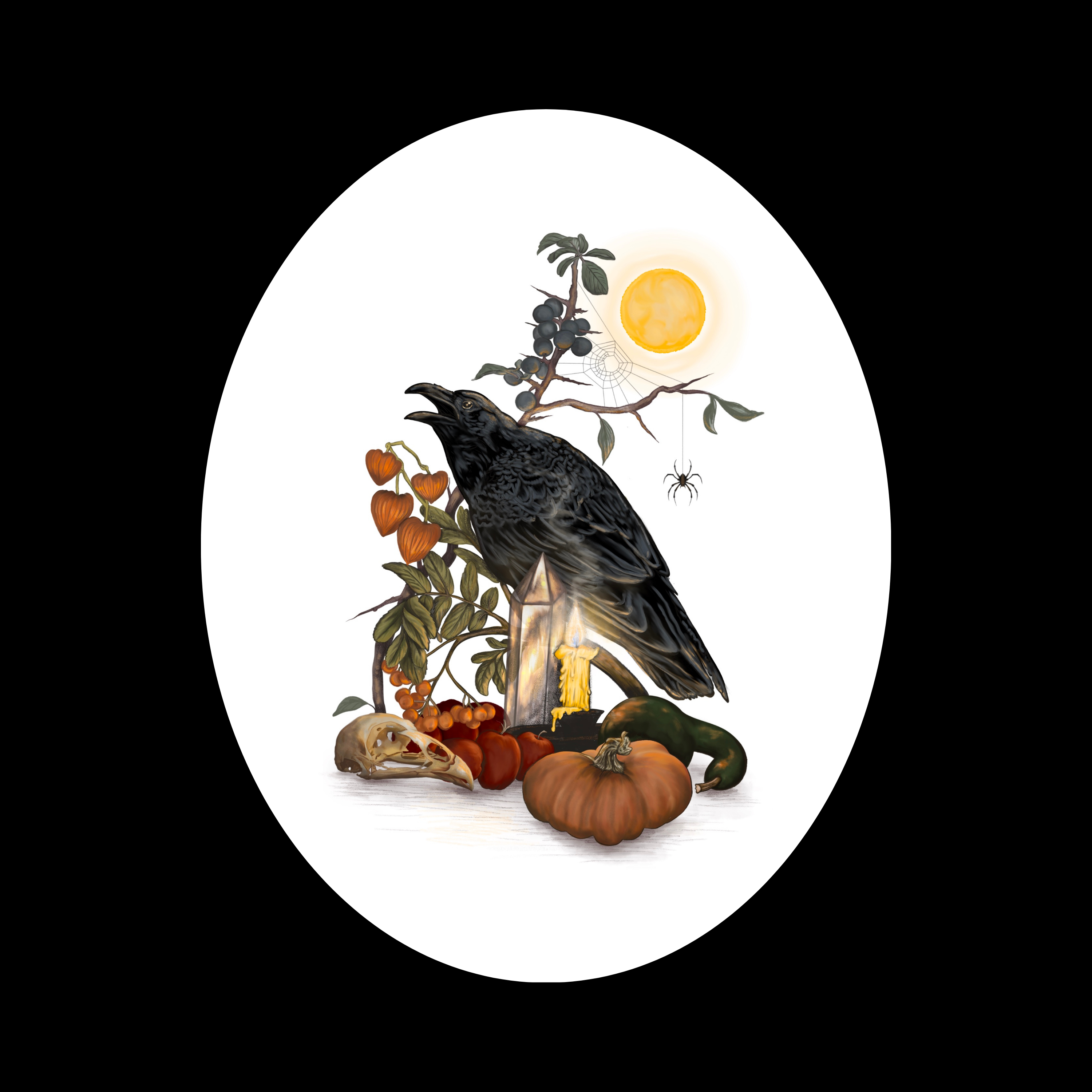 Black Moss Studio - Wholesale Stationery/Notecard Set - Autumnal Equinox Stationery Bundle – Raven & Autumn Foliage3