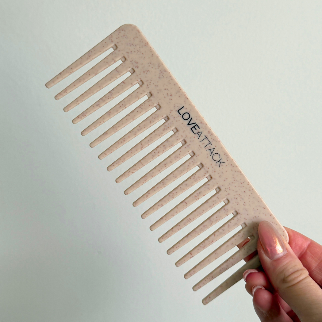 Love Attack - Wholesale Hair Brush/Comb - Wheat Straw Wide Tooth Wet/Dry Detangling Hair Combs6