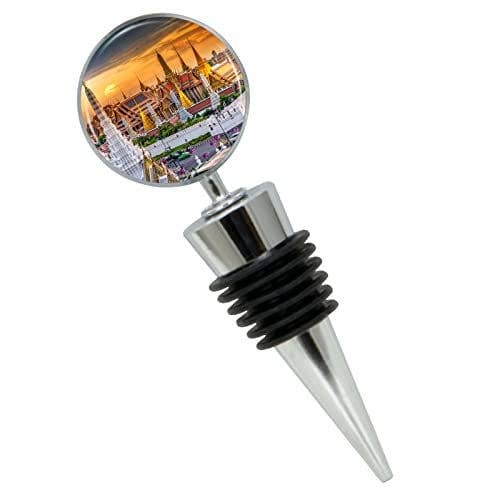 Bangkok Thailand Wine Bottle Stopper In Gift Box for wholesale by City Souvenirs