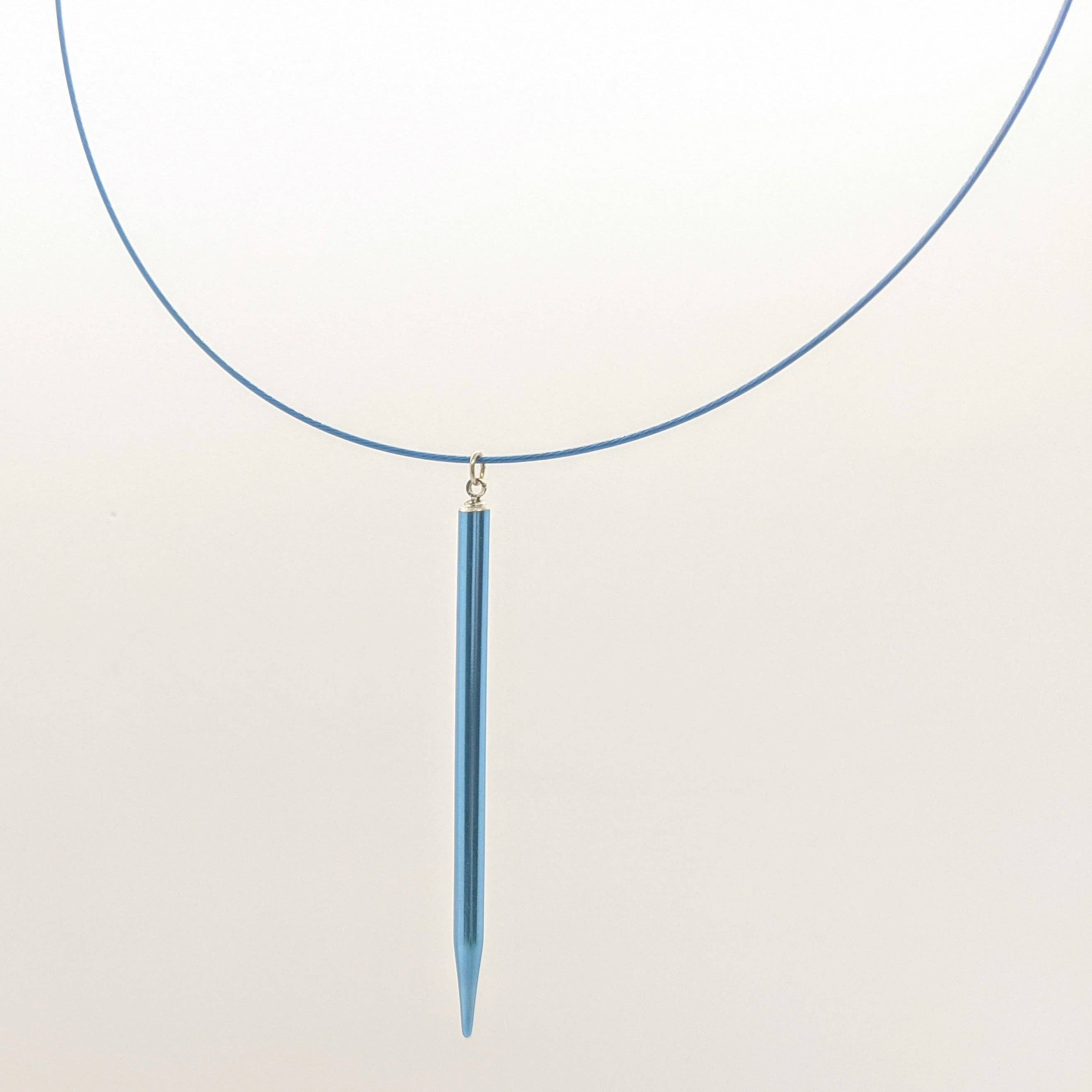 Amy Pfaffman Jewelry - Wholesale Individual Charm/Pendant - Pointed knitting needle pendant on cable8