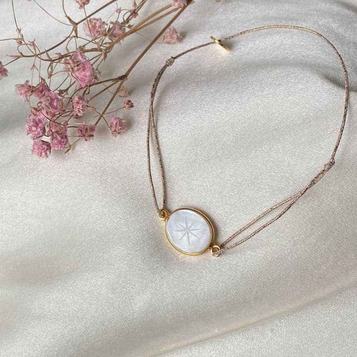 MAHINA BRACELET, set mother-of-pearl (BTA24) for wholesale by Sophie Deschamps Bijoux