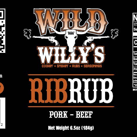 Wild Willy's RIB RUB for wholesale by Wild Willy's seasonings and rubs