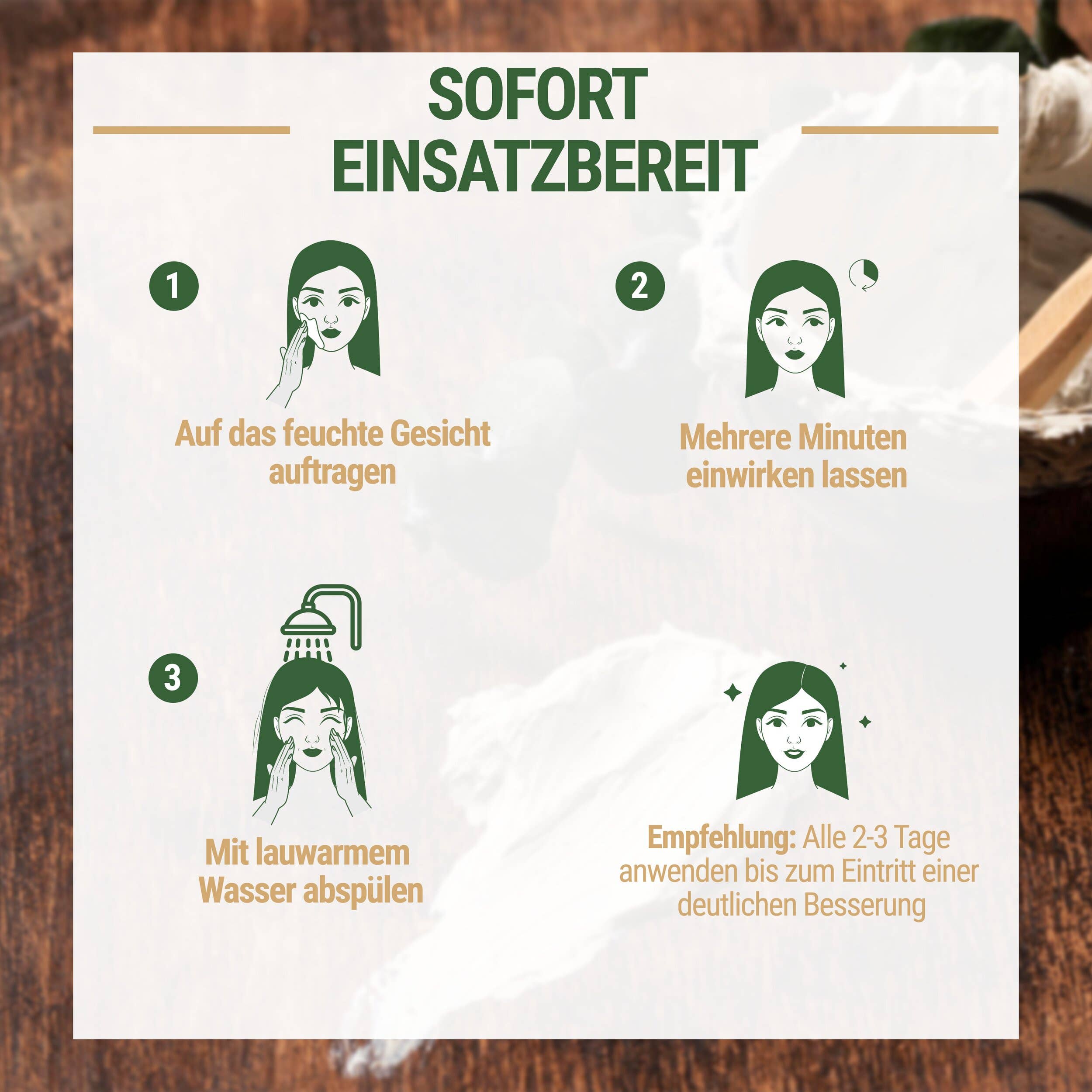 LT-Naturprodukte - Wholesale Skincare Face Mask - Face mask, sensitive, white lava earth, lime scent, 15m2