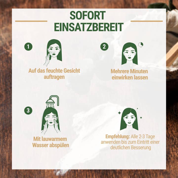 LT-Naturprodukte - Wholesale Skincare Face Mask - Face mask, sensitive, white lava earth, lime scent, 15m2