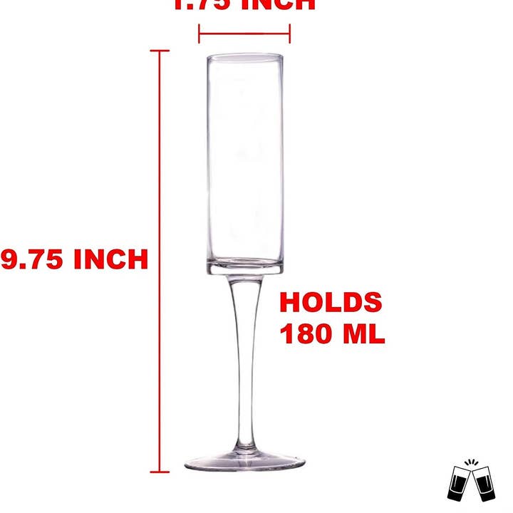 Lemonsoda - Wholesale Champagne Flute - Champagne Flutes - Crystal Mimosa Glasses 6 oz (1pc)
