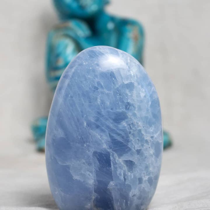 Blue Calcite Freeform - 1 of a Kind - AAA Premium Quality for wholesale by Tiny Rituals