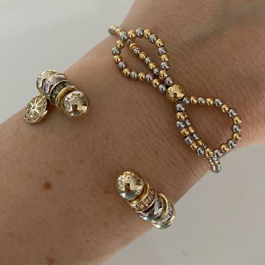 Em Knox Pulseiras com Contas e Laço por atacado de The Sis Kiss