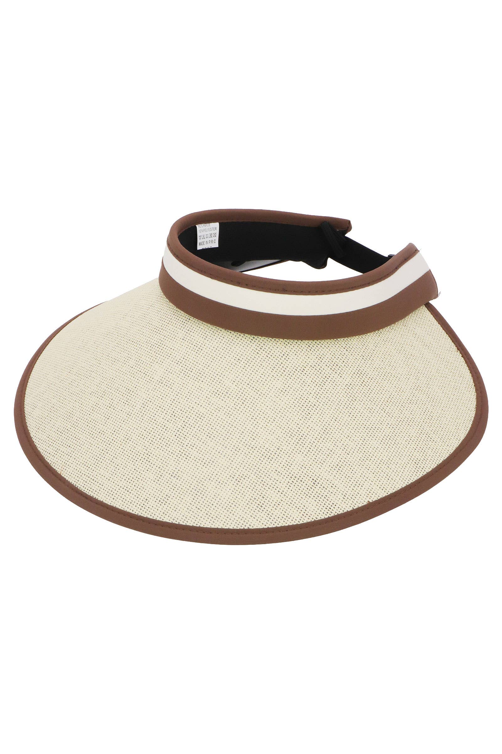 ASSORTED Stripe Paper Straw Roll-up Pack N Go Sun Visor for wholesale on Faire9