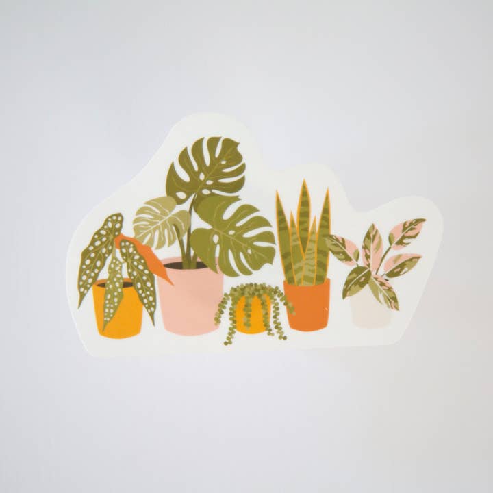 Emily Ervin Design Co. - Wholesale Sticker - Plant Lineup - Laminated Vinyl Phone / Laptop Sticker1