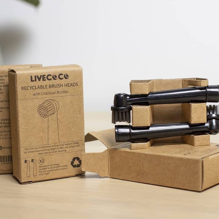 LiveCoco - Wholesale Toothbrush - 3 Packs of Recyclable Brush Heads-Oral-B* Compatible3