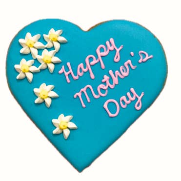 Happy Mother's Day Blue Heart for wholesale by The Frosted Baker