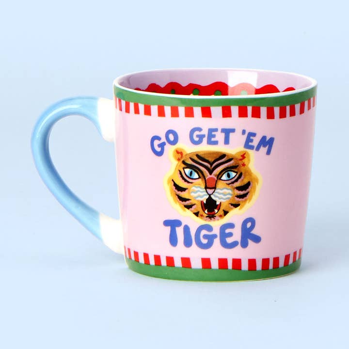 Go Get 'Em Tiger Mug for wholesale by Eleanor Bowmer