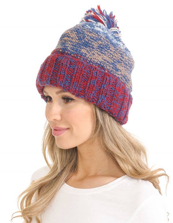 The Collection Royal / Royal Handicrafts - Wholesale Beanie - Women's - Melange Woolen Beanie Hat3