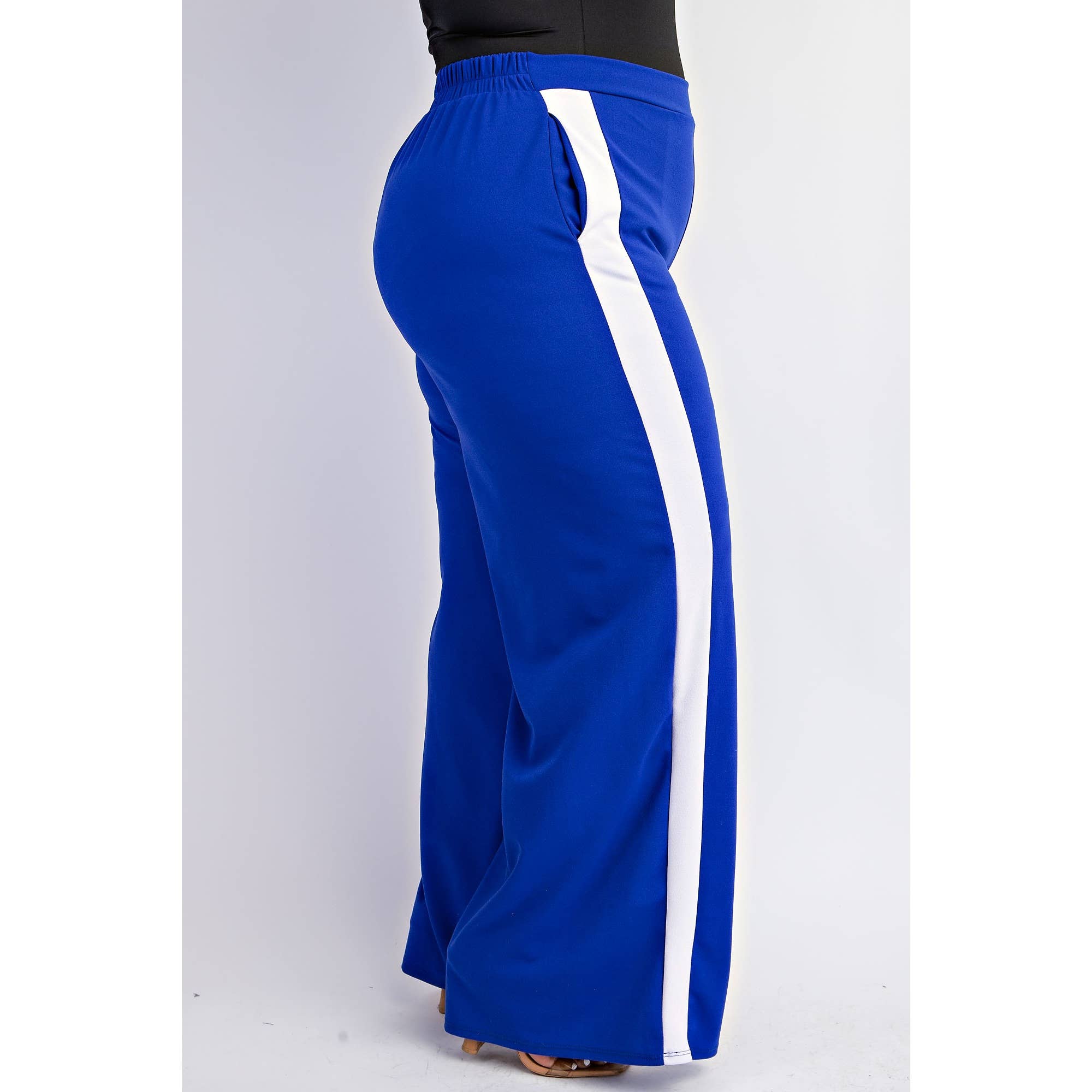 The Curve LA - Wholesale Pants - Women's - 74509-1cp  PLUS SIZE SIDE-STRIPED KNIT PANTS WITH POCKETS15