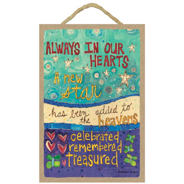 Always in Our Hearts - A New Star Added Memorial Plaque for wholesale by SJT Enterprises, Inc.