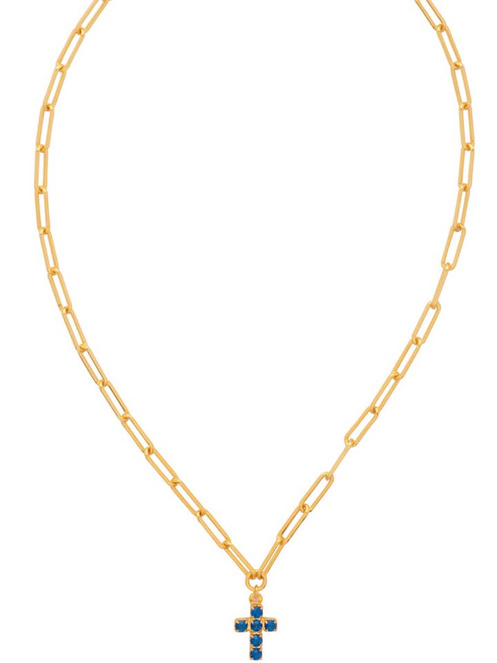 Carly Cross Pendant Necklace - NGE2BGSAP for wholesale by Sorrelli