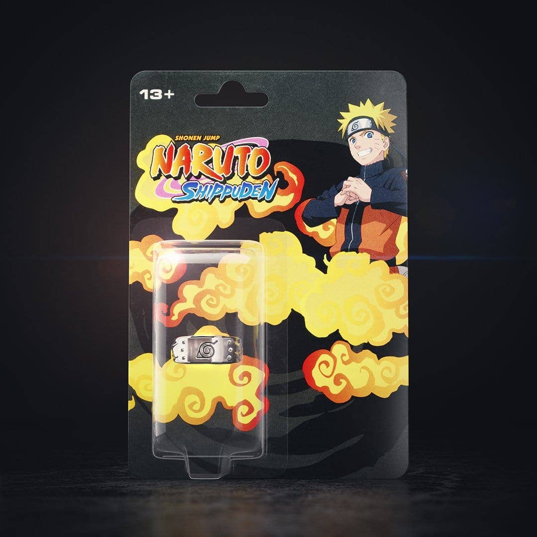 Black Naruto™ Hidden Leaf Village Headband Ring for wholesale on Faire1