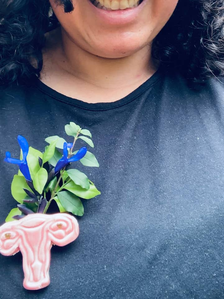 Uterus Vase Brooch for wholesale by Alex Conan