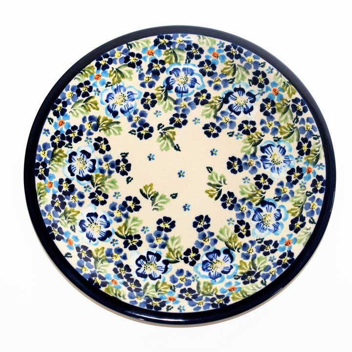 Pottery Avenue by Pangaea Trade INC - Wholesale Dinner Plate - Polish Pottery True Blues 11" Stoneware Dinner Plate