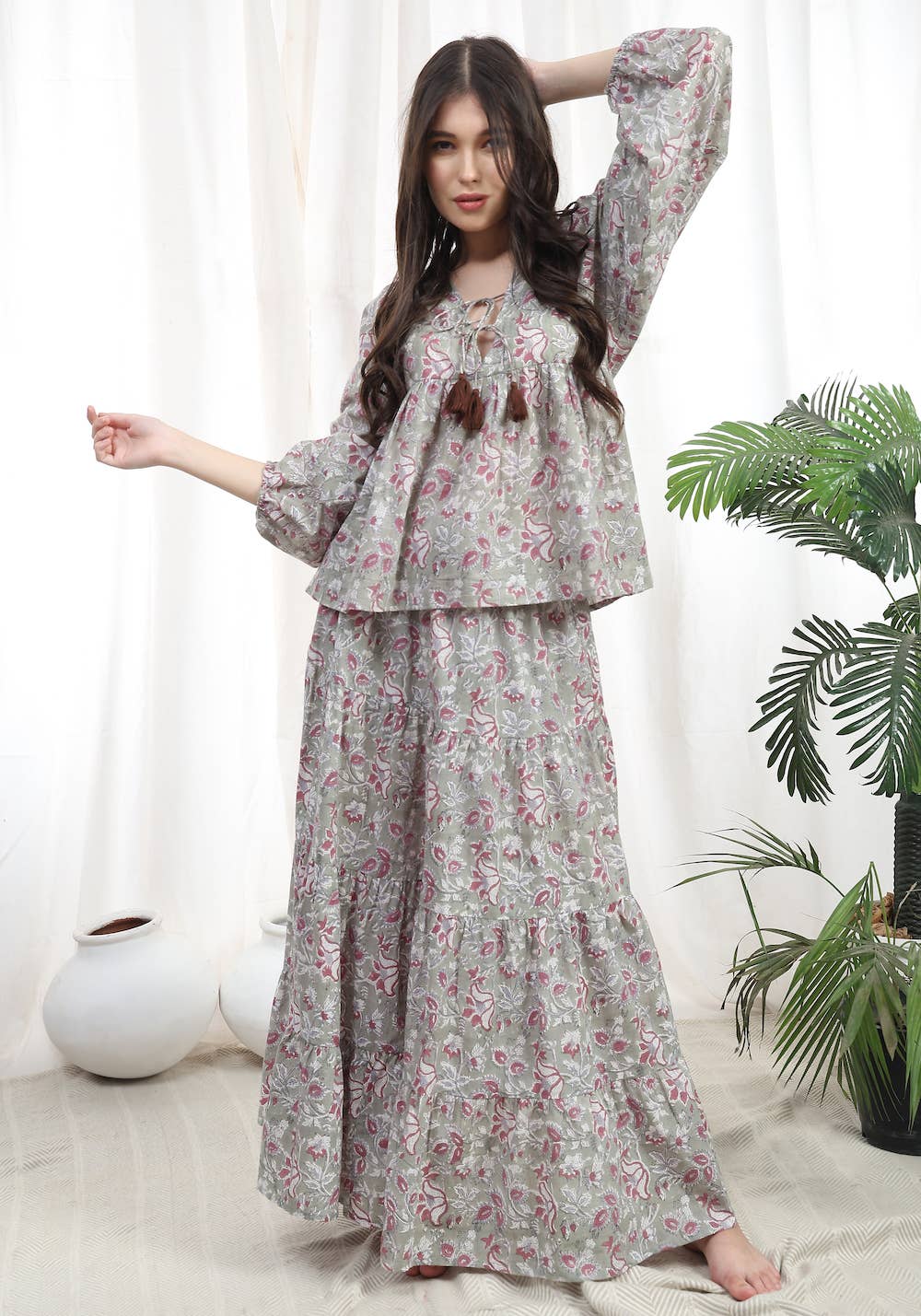 The Fox and The Mermaid - Wholesale Skirt - Women's - Block Printed Cotton Maxi Skirt (Radha)10