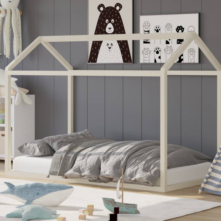 Home Design - Wholesale Bed - Kids & Baby - Home Design Perry Twin Solid Wood Canopy Bed Frame2