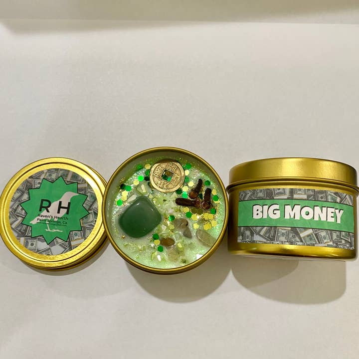 Raven’s Hearth - Vendita all'ingrosso Candele da viaggio - Candela Big Money | Profumo di Denaro | Abbondanza | 113 g3