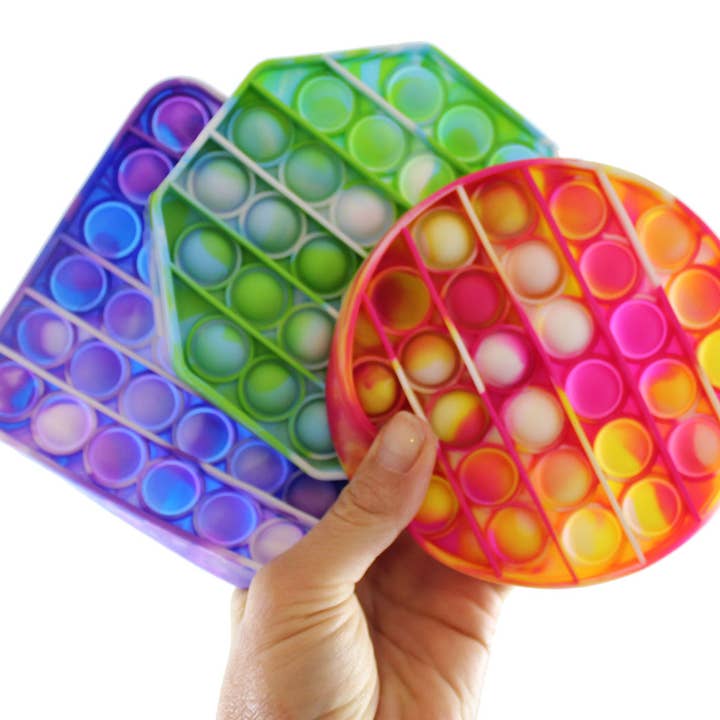 Curious Minds Toys - Wholesale Fidget Toy - Kids - Tie Dye Bubble Pop Fidget Toy Game-Push Bubble Wrap OT