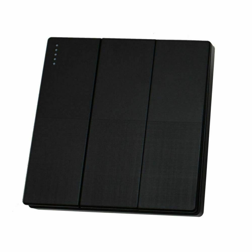 Ledsone – wholesale Light switch cover/plate – Single Double Screwless Black Light Switches & Socket Flat0