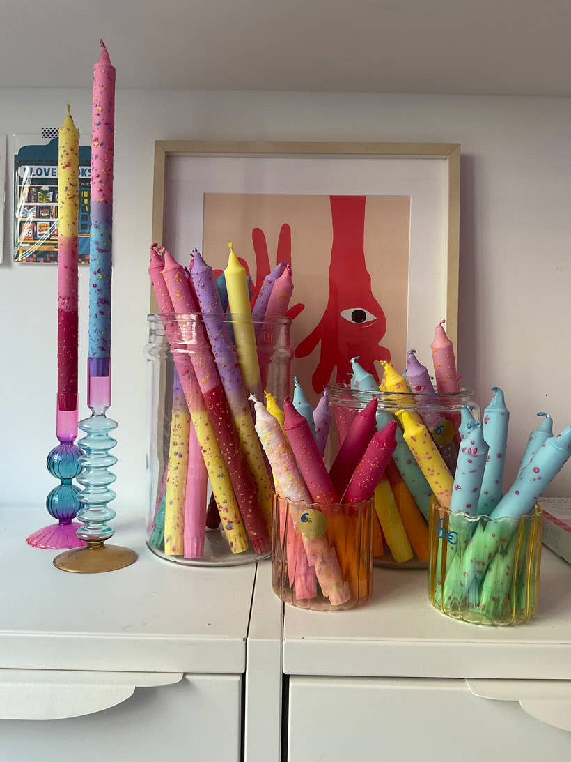 Nordtrice - Wholesale Tapered Candle/Candlestick - Taper candles- CONFETTI Mix6