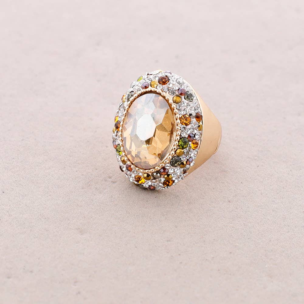 Azul Anillo Elastico Metal Cristales de venta al por mayor en Faire3