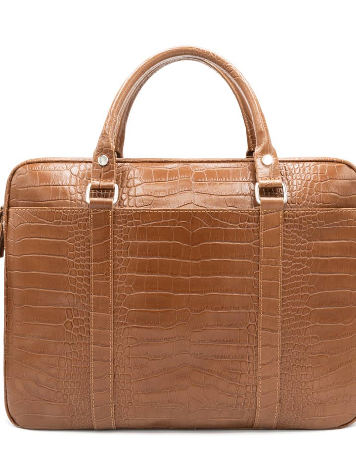 Maletín para portátil Vulcano Crocco para venta al por mayor de Alinari Firenze