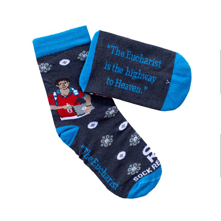 Sock Religious - Wholesale Socks - Kids - St. Carlo Acutis Eucharist Kids Socks6