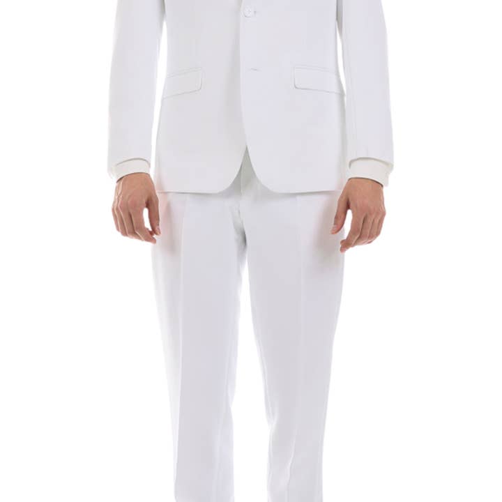 Archer White Slim Fit Notch Lapel 2 Piece Suit for wholesale by Ferrecci