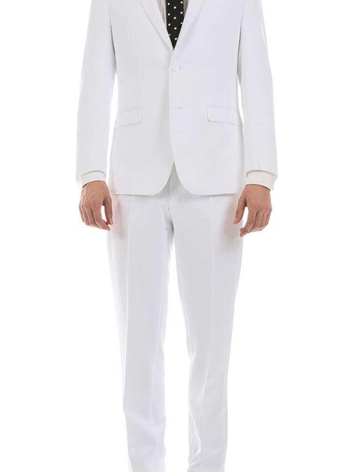 Oslo White Slim Fit Notch Lapel 2 Piece Suit for wholesale by Ferrecci