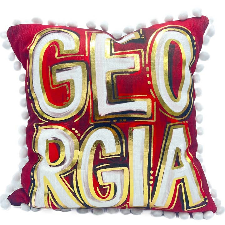 Cojín Georgia de papel de oro para venta al por mayor de Rachel Brooks Design, LLC