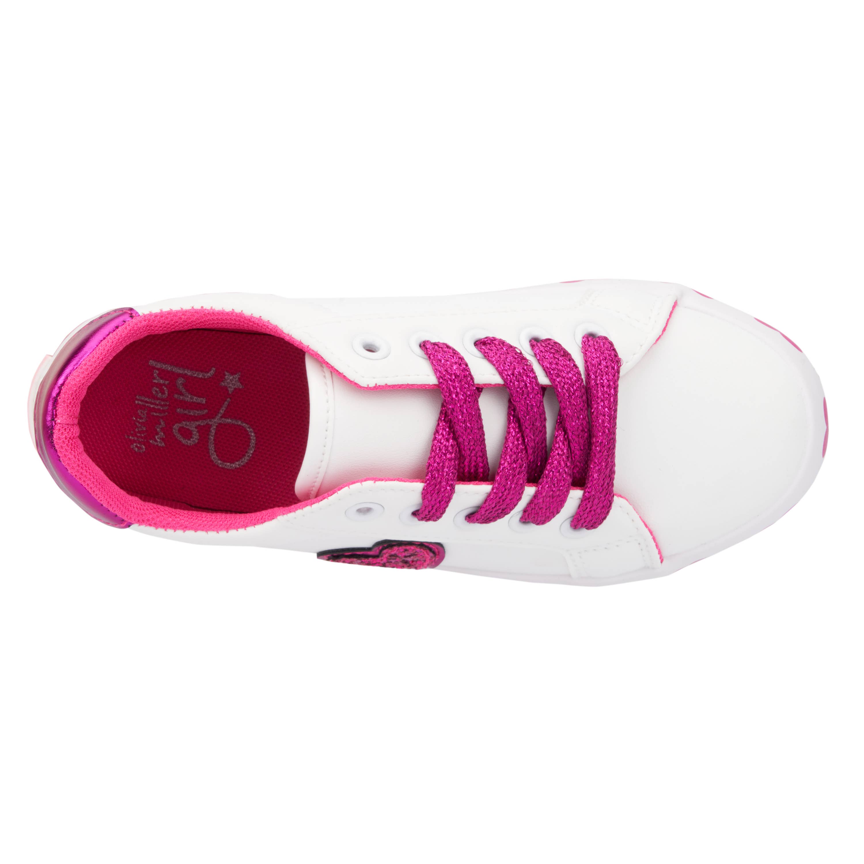 FUCHSIA Olivia Miller Girl's Heart Outsole Low Top Sneakers for wholesale on Faire3