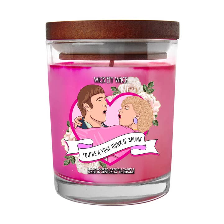 Kath & Kim Hunk O' Spunkkaars (190 g) voor wholesale door Wickety Wack Candles
