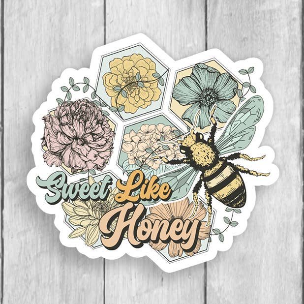 Sød Ligesom Honning Vinyl Sticker for engroshandel hos Expression Design Co