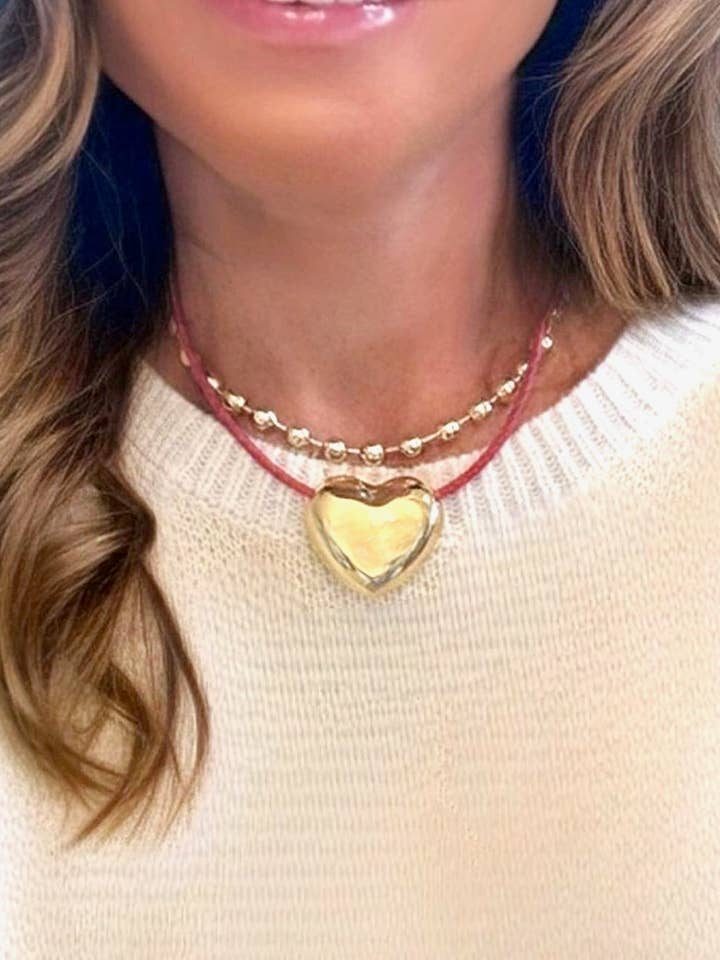 Cara Leather Necklace Large for wholesale by Shiver + Duke