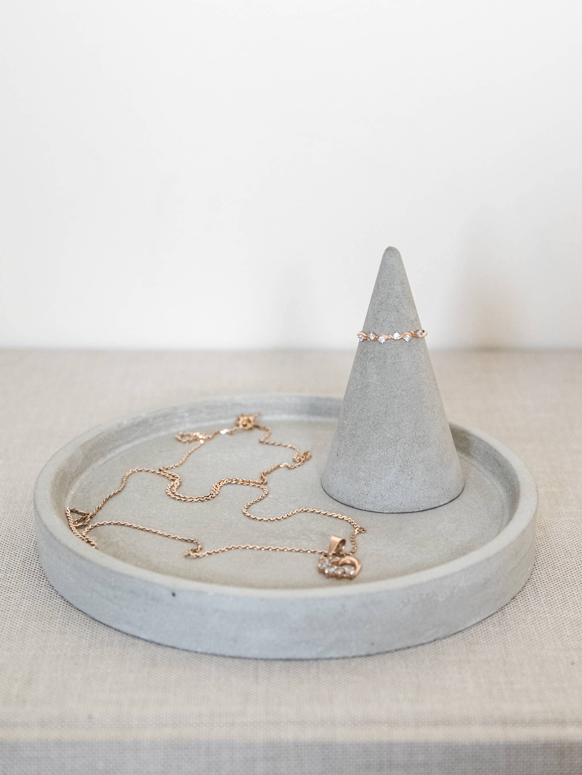 Meraki Boutique Home - Wholesale Jewelry Stand & Display - Handmade Concrete Ring Holder Cone1