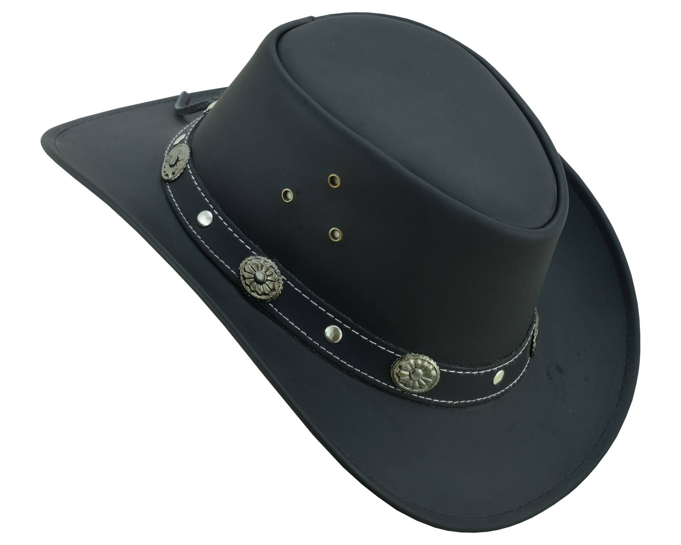 Lesa collection inc - Wholesale Cowboy Hat - Unisex - Capri Leather Hat Water Resistant Leather Cowboy  Western Ha6