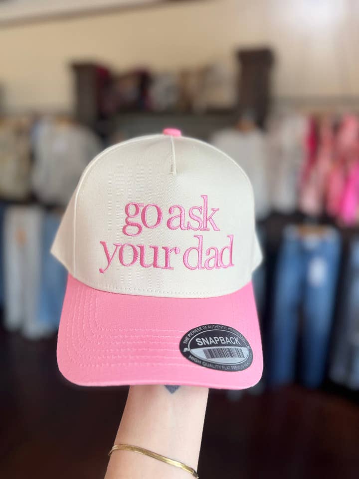 Go Ask Your Dad Trucker Hat for wholesale by Embroidery On Main